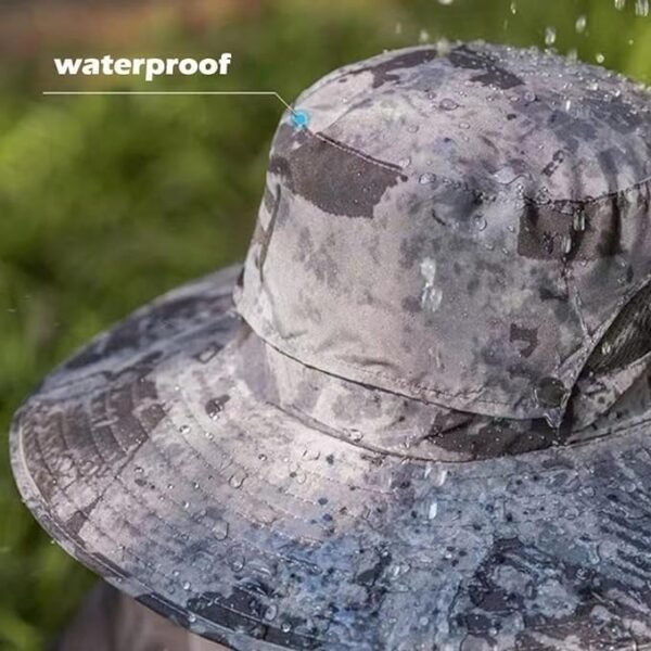 Outdoor Wide Brim Sun Hat with 2 Solar Fan - Image 3