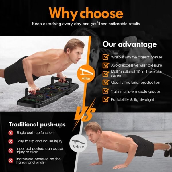 Push Up Board,Home Gym,Portable Exercise Equipment - Image 5