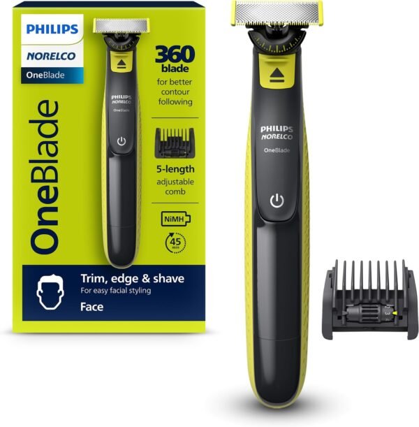Philips Norelco OneBlade 360 Hybrid Face, Electric Beard Trimmer