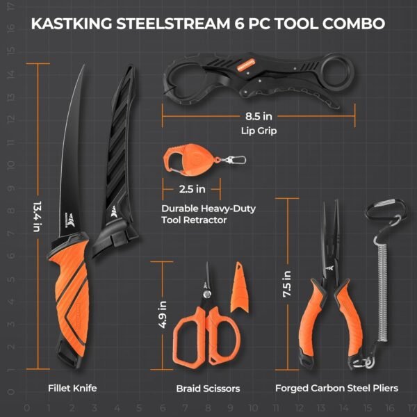 KastKing SteelStream 6pc Fishing Tool Kit - Image 4