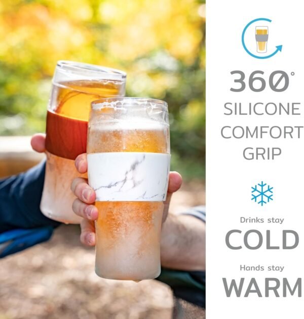 Host FREEZE Beer Glasses, 16oz, Freezable Pint Glasses - Image 6