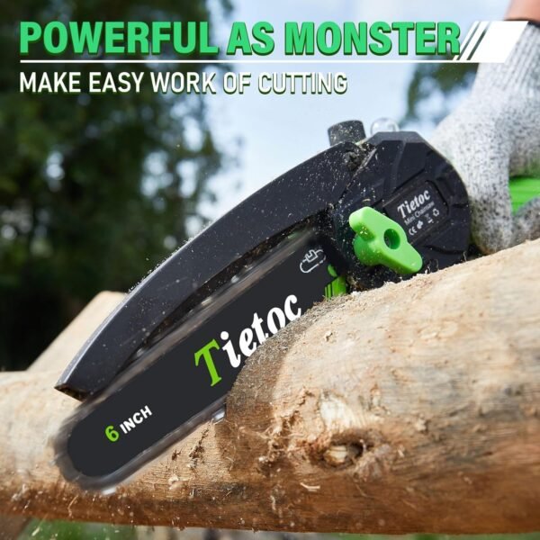 Tietoc Mini Chainsaw 6 Inch with 2 Batteries - Image 4