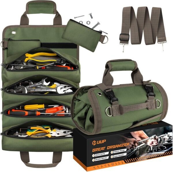 Tool Bag Roll Up, UUP Heavy Duty Rolled Empty Tool Storage Organization