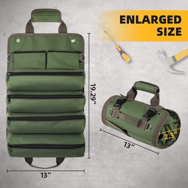 Tool Bag Roll Up, UUP Heavy Duty Rolled Empty Tool Storage Organization - Image 3