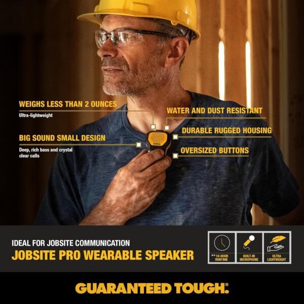DEWALT Wearable Bluetooth Speaker (Updated Version) - Image 4